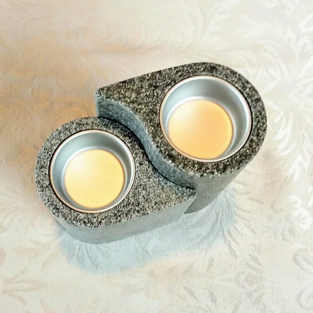 PartyLite Granite Puzzle Tealight Candle Holders - Picture 4 of 5